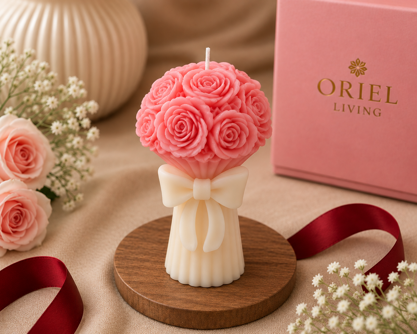 Rose Ball Wax Bouquet